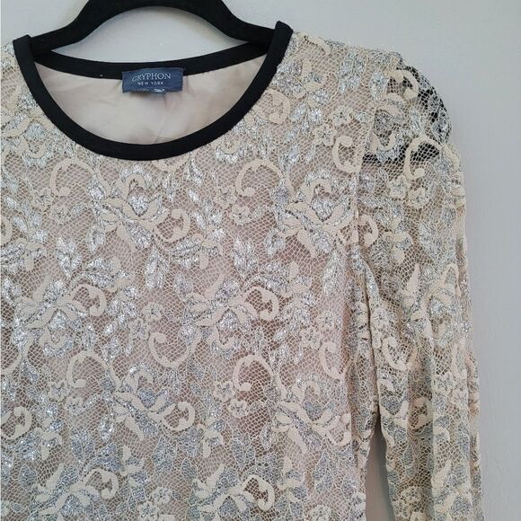 Gryphon Long sleeve lace dress Size M - Picture 6 of 16